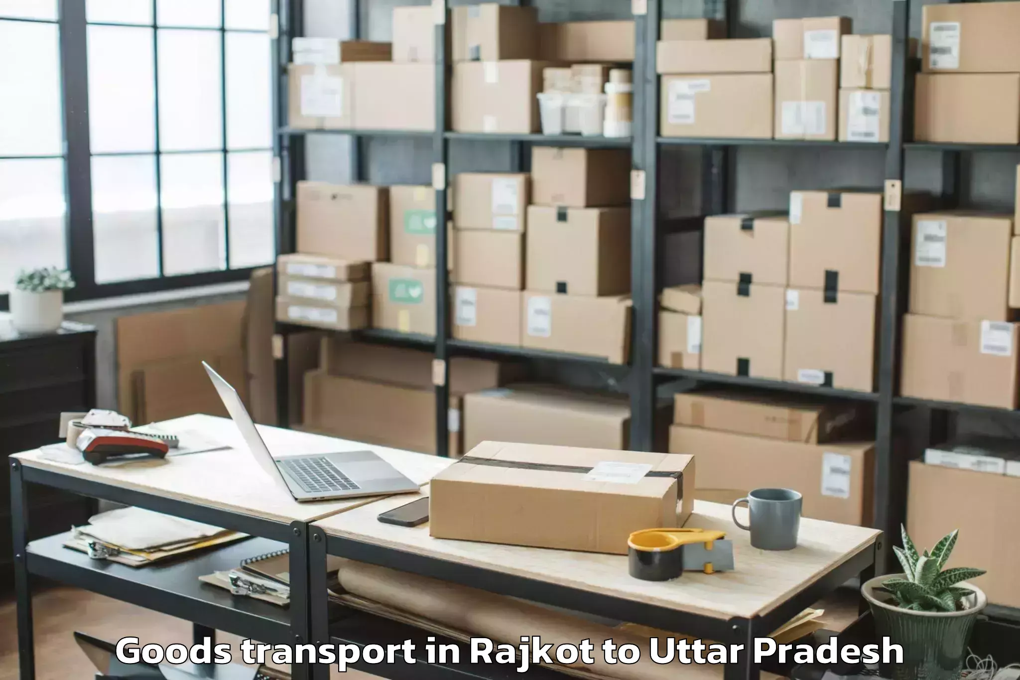 Book Your Rajkot to Chandausi Goods Transport Today